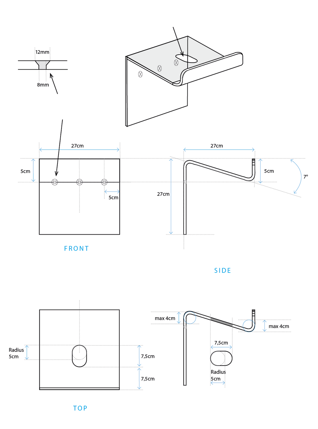 Bicycle Wall Mount FRANCESCO